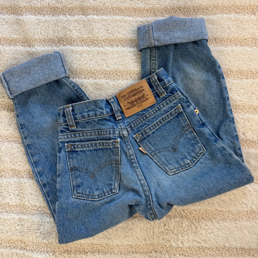 Vintage 632 White/Orange Tab Levi’s Jeans